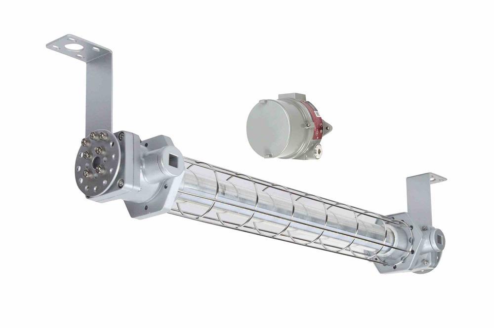 40W Explosion Proof Low Profile LED Light - 5,400 lms - Class 1/2, Div 1/2 - External Battery Backup - PuriLite