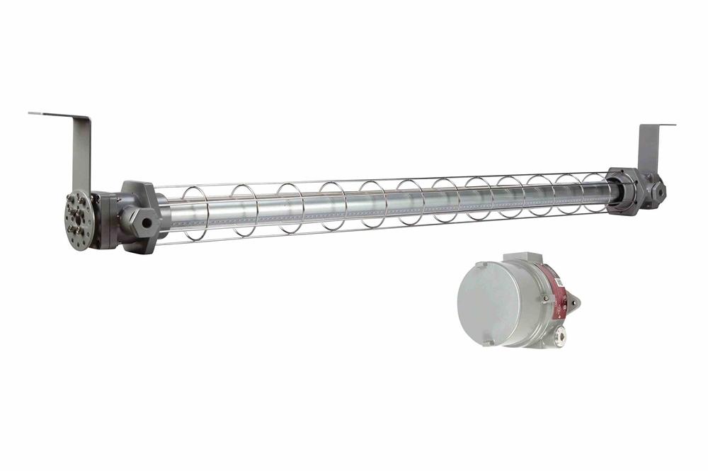80W Explosion Proof Low Profile LED Light - Class 1/2 Div 1/2 - 10,800 lms - External Battery Backup - PuriLite