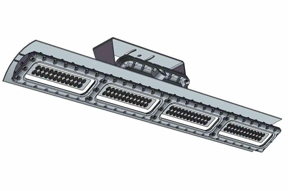 80W Explosion Proof LED Linear Fixture - Class I, II, III - 11600 Lumens - Adjustable Trunnion Mount - PuriLite
