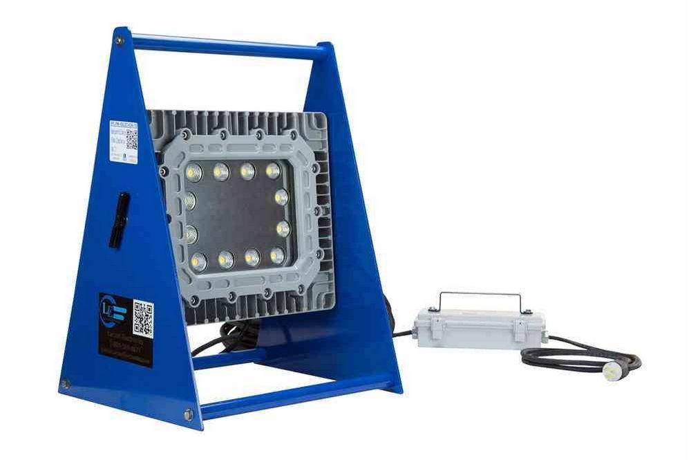 150W Portable Explosion Proof LED Work Light - 21,000 Lumens - AC Stepped Down to Low Voltage - C1D1 - PuriLite