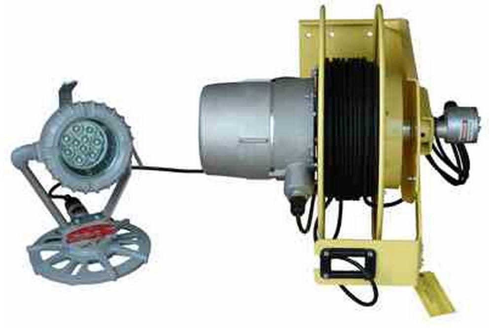 Explosion Proof LED Light w/ Exp. Cord Reel - Pedestal Mount - 30 Watts - 2,200 Lumen - PuriLite