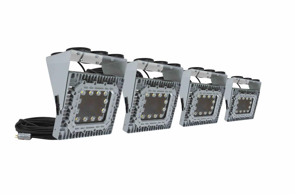 600W Explosion Proof LED String Light - (4) 150W Fixtures Daisy Chained - Adjustable Magnetic Mount - PuriLite