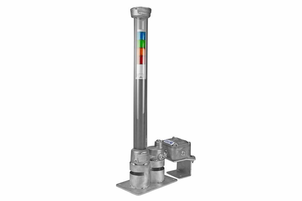 Explosion Proof LED Stack Light - 360° - Red, Amber, Green, Blue - Surface Mount - Flying Leads - PuriLite