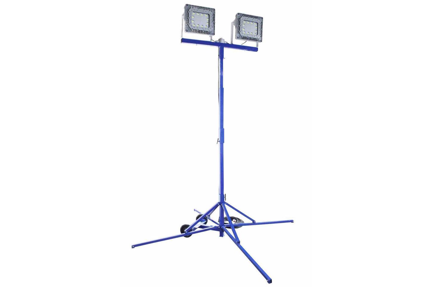 Larson 300 Watt Explosion Proof Quadpod Mount Light Tower - Dual 150 Watt LED Light Heads - 300 foot cord - PuriLite