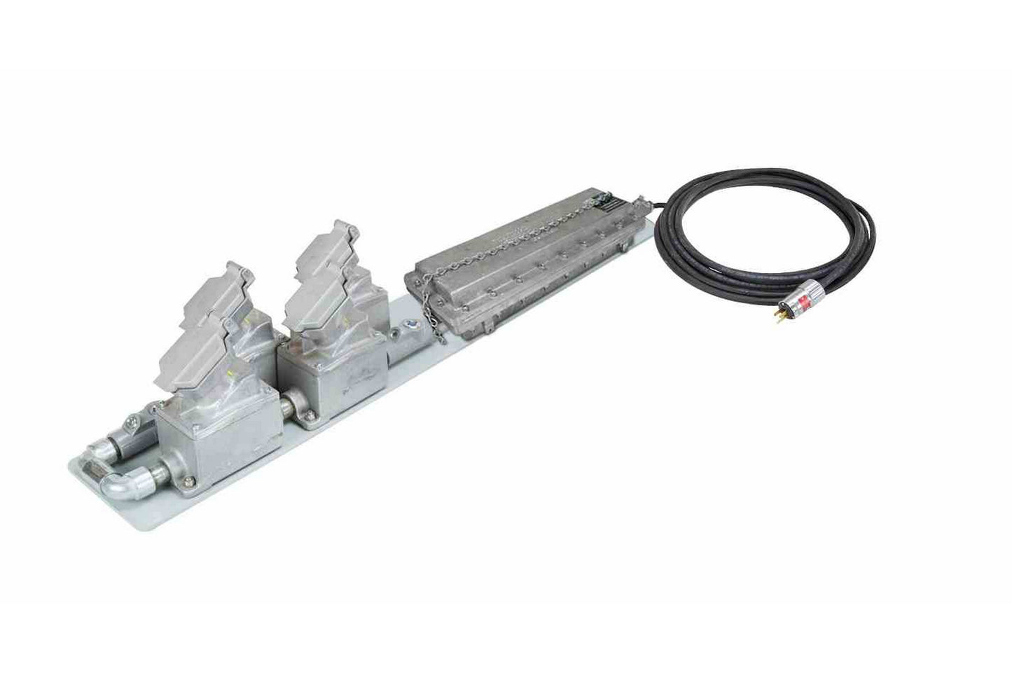 Larson Explosion Proof Stepdown Transformer 120/277V AC to 12V DC - (4) EXP Receptacles - SOOW Cord - PuriLite
