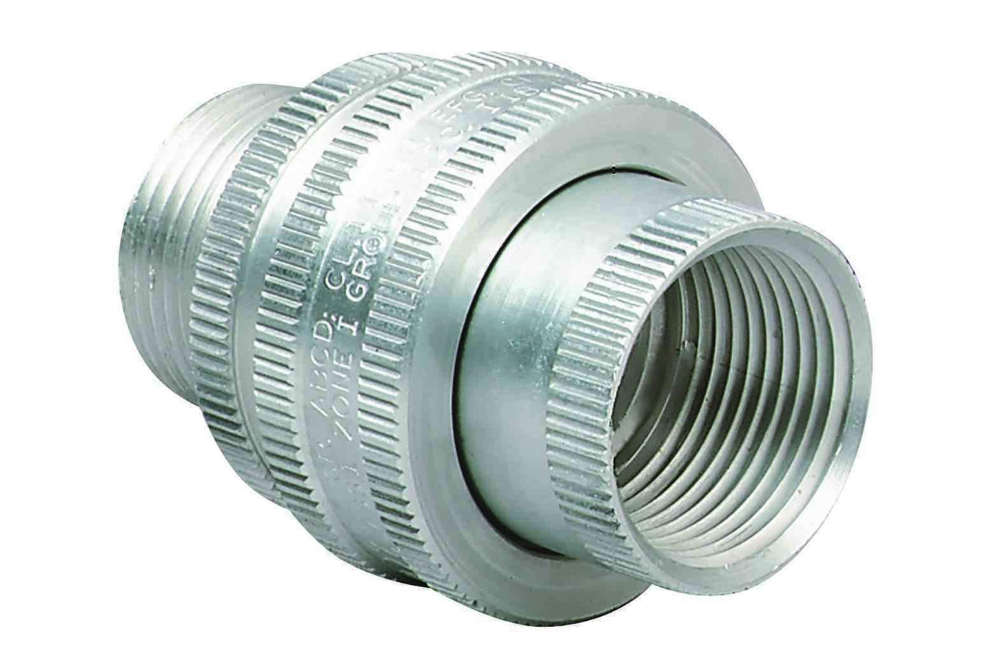 Larson Explosion Proof Conduit Coupling - 1/2" Male to Female Union - Threaded - Aluminum - C1D1 - PuriLite