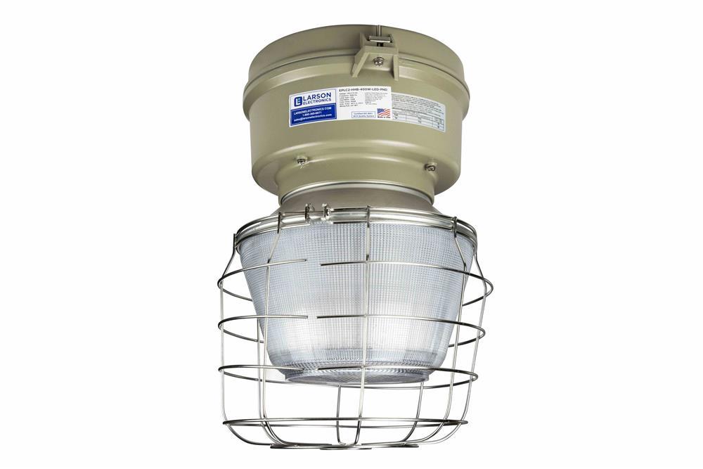 130W Explosion Proof LED High Bay Light - C1D2/C2D1 - Equivalent to 400W Metal Halide - Globe/Guard Design - PuriLite