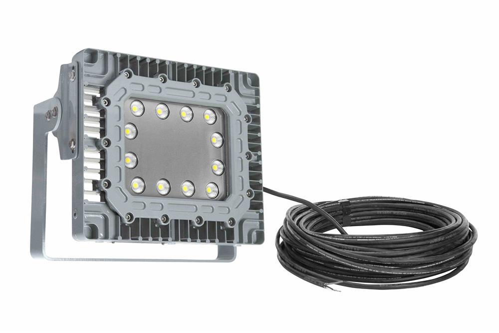150W Explosion Proof LED Flood Light - Surface Mount - 21,000 Lm - C1D2 - 50' Cord w/ Flying Leads - PuriLite