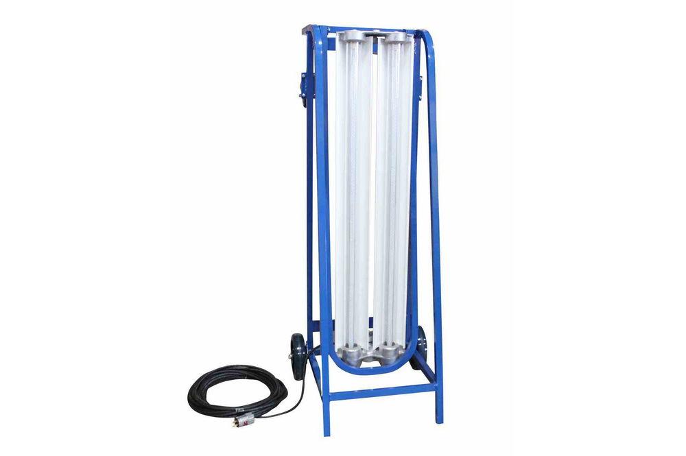 Explosion Proof Paint Spray Booth LED Light on Dolly Cart with Wheels - 4 foot 2 lamp - 100ft Cord - PuriLite