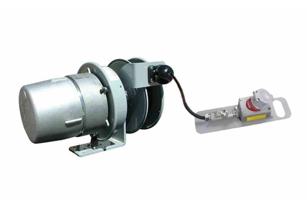 Explosion Proof Tool Tap Reel - 25' 12/3 Cable Reel w/ 20A Explosion Proof Outlet - C1D1 Rated - PuriLite