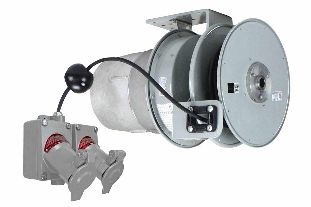 50' Explosion Proof Tool Tap Reel - C1D1/C2D1 - Double Gang EXP Outlet - 16/5 Shielded SOOW Cable - PuriLite