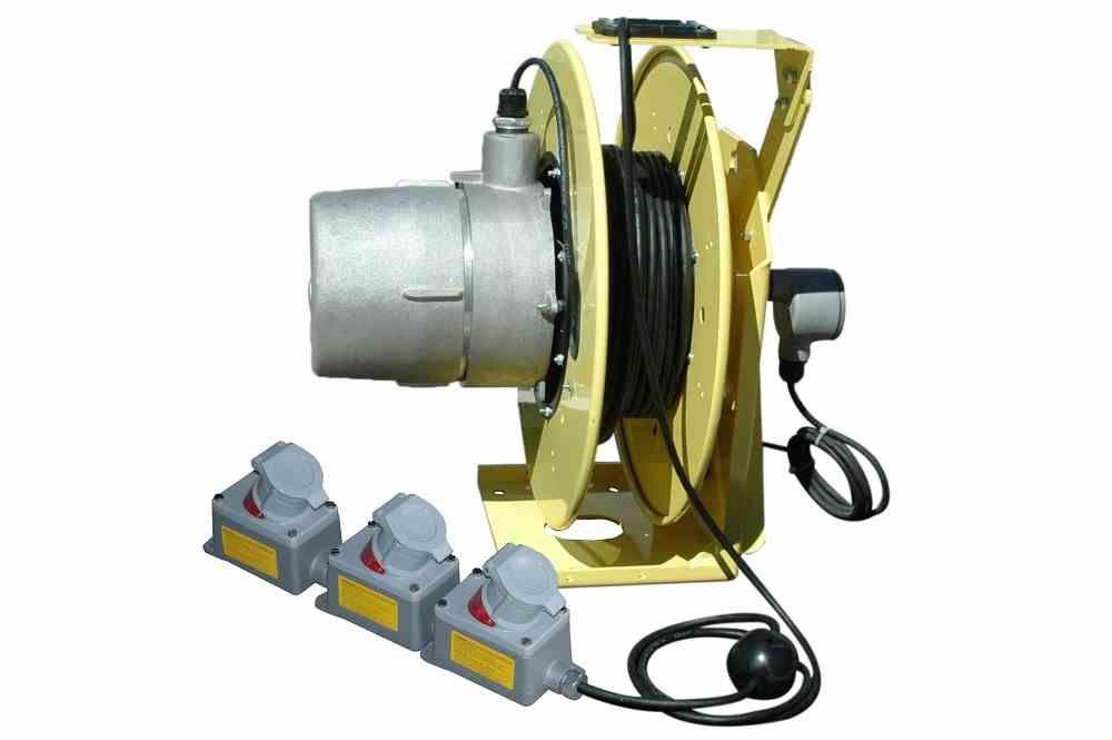 Explosion Proof Tool Tap Reel - Class I Div I & Class II Div II - 3 EXP Proof Receptacle Outlets - PuriLite