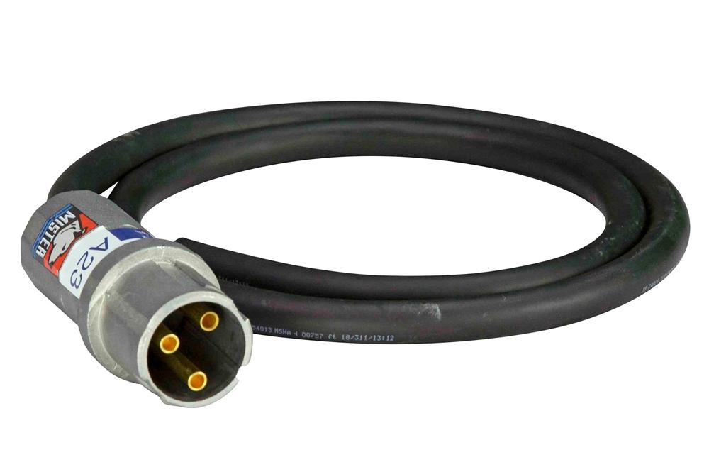 Explosion Proof Plug- 250 Volt 20 Amp Rated - 2 Pole 1 Ground Configuration - 3ft 12/3 SOOW Pigtail - PuriLite