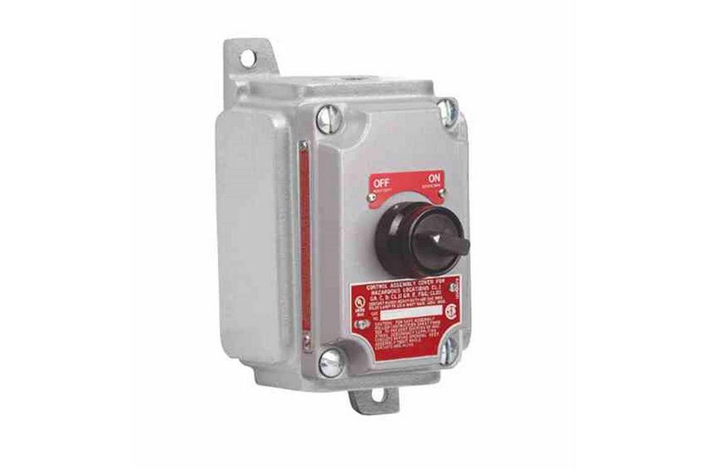 Explosion Proof 2-Selector Switch - Maintained - 480V AC 3PH, 20A Rated - 3 NO/3 NC - Feed Thru - PuriLite