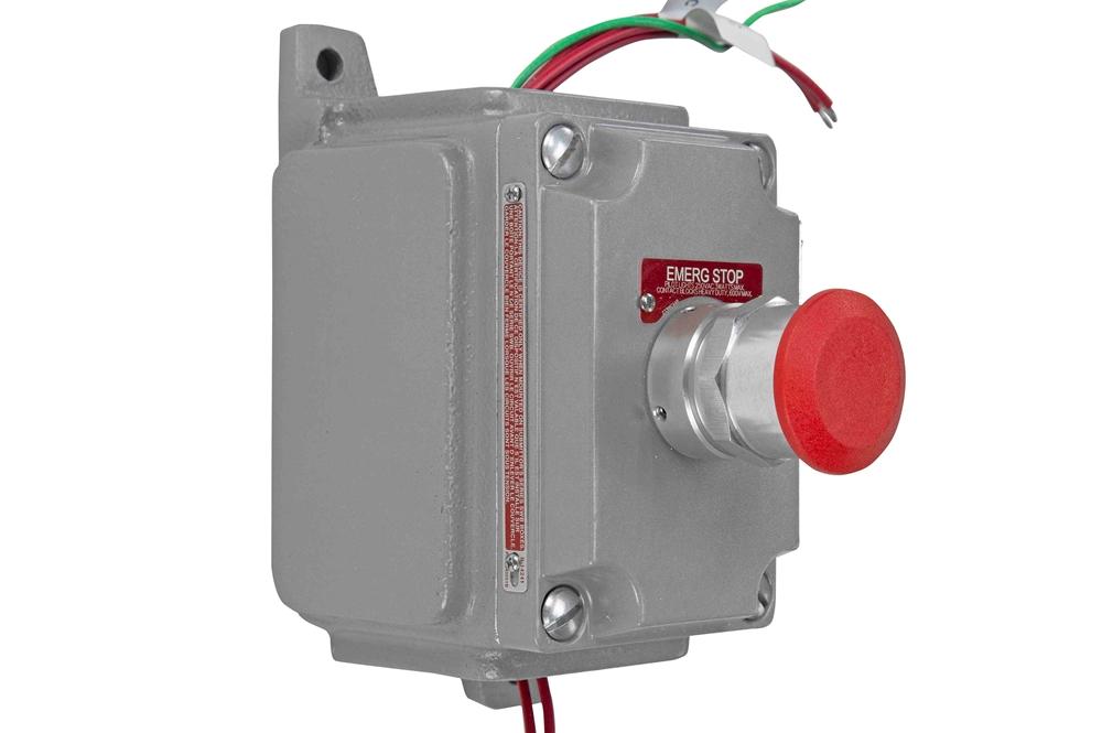 Explosion Proof Mushroom Push Button Switch - (3) Contact Blocks - Class I and II, Division 1 and 2 - PuriLite