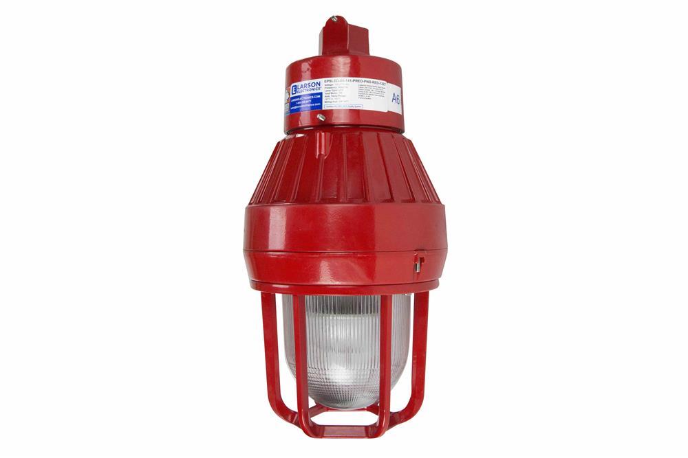 Explosion Proof LED Strobe Light - Red Housing - 120-277V AC or low voltage - C1D1 - CSA Listed - PuriLite