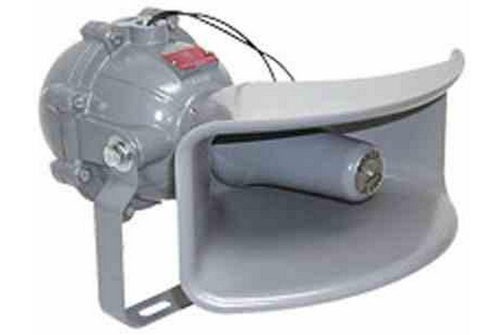 15W Explosion Proof Audible Loudspeaker - C1D1 - 25/70 Vrms - Adj U-bracket Mount - IP65/NEMA 4X - PuriLite