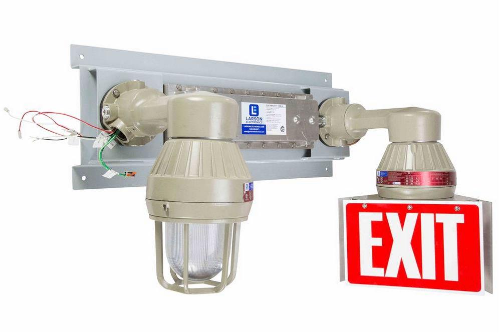 Explosion Proof Emergency Bug Eyes Exit Sign - 90 Minutes - C1D1 C1D2 C2D1 C2D2 - Failsafe System - PuriLite