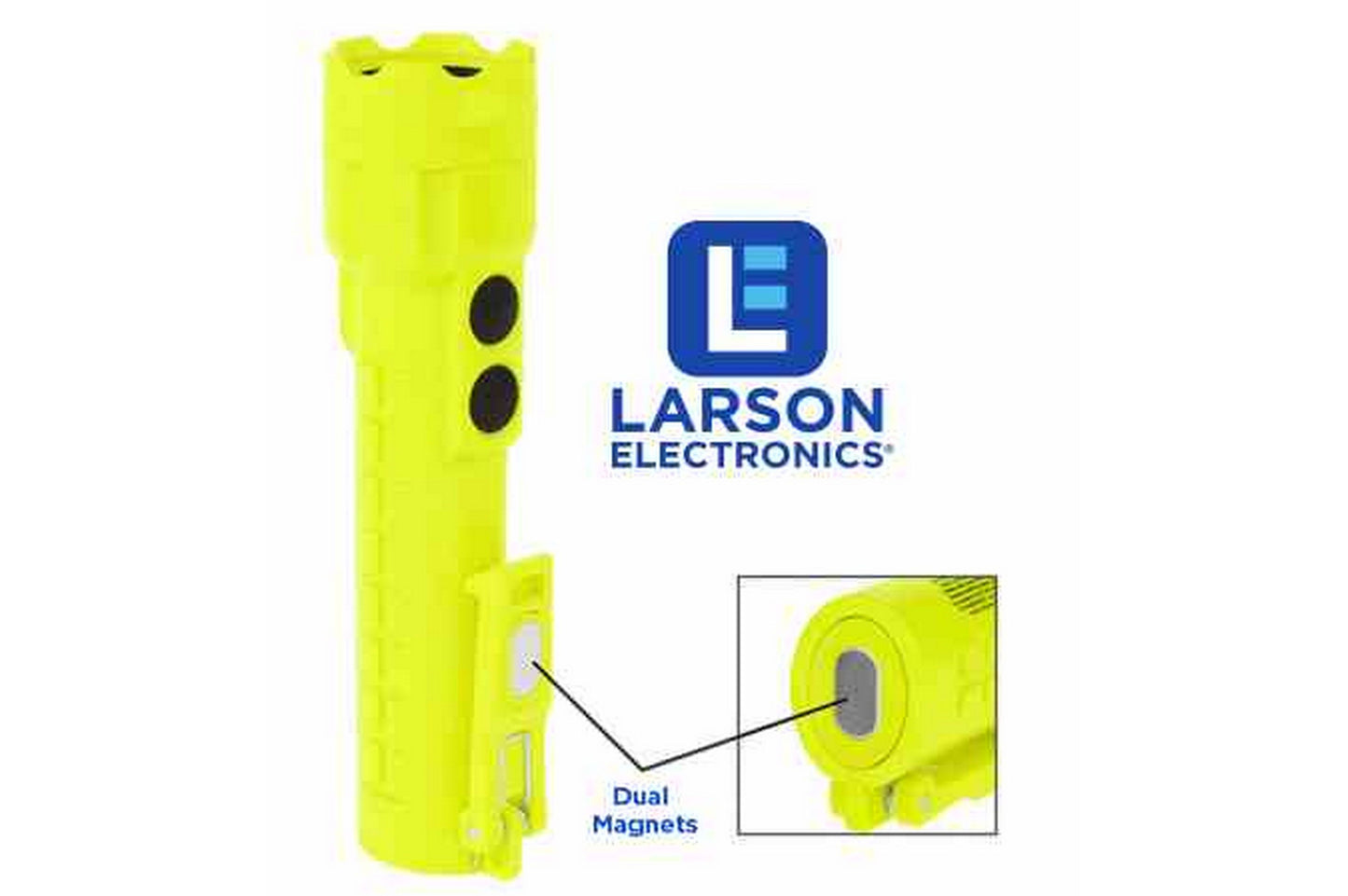 Larson Intrinsically Safe - Dual Beam- LED Flashlight - Push Button Switch - 240 Lumens - Dual Magnets - PuriLite