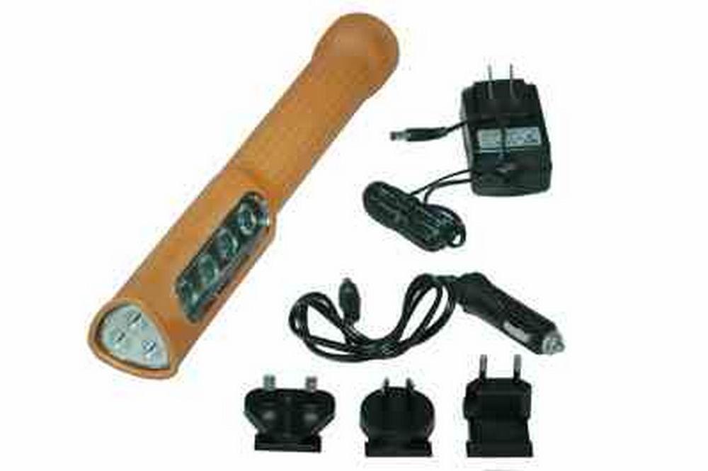 Class I, Div. I & II Rechargeable LED Flashlight - Spot&Flood Combo - 18hr. Runtime - 220VAC Charger - PuriLite