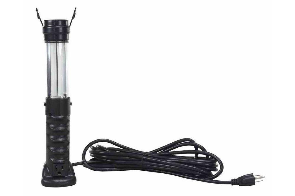 13 Watt Fluorescent Work Light With 12A Single Outlet - Task Light - Portable Work Light - 50' Cord - PuriLite