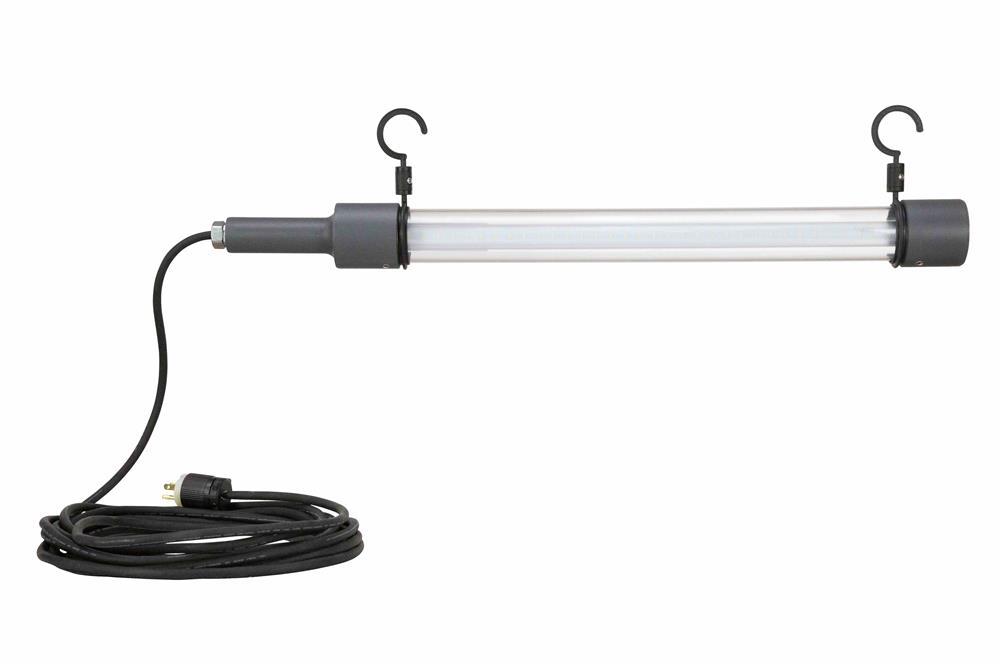 14 Watt LED Drop Light/Task Light with Hanging Hooks - 25' Cord - 3' Tube - LED Shelter Light - PuriLite