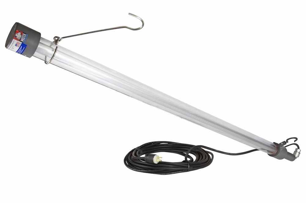 Heavy Duty LED Drop Light/Task Light w/ Hooks - 24 Watts - 50' cord - 5' Tube - PuriLite