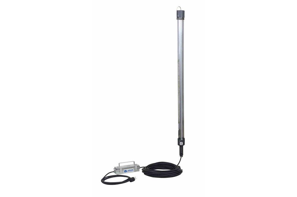 40W LED UV Drop Light/Task Light w/ Hanging Hooks - 75' Cord - 5' Tube - Food Safe - 365NM UV - PuriLite