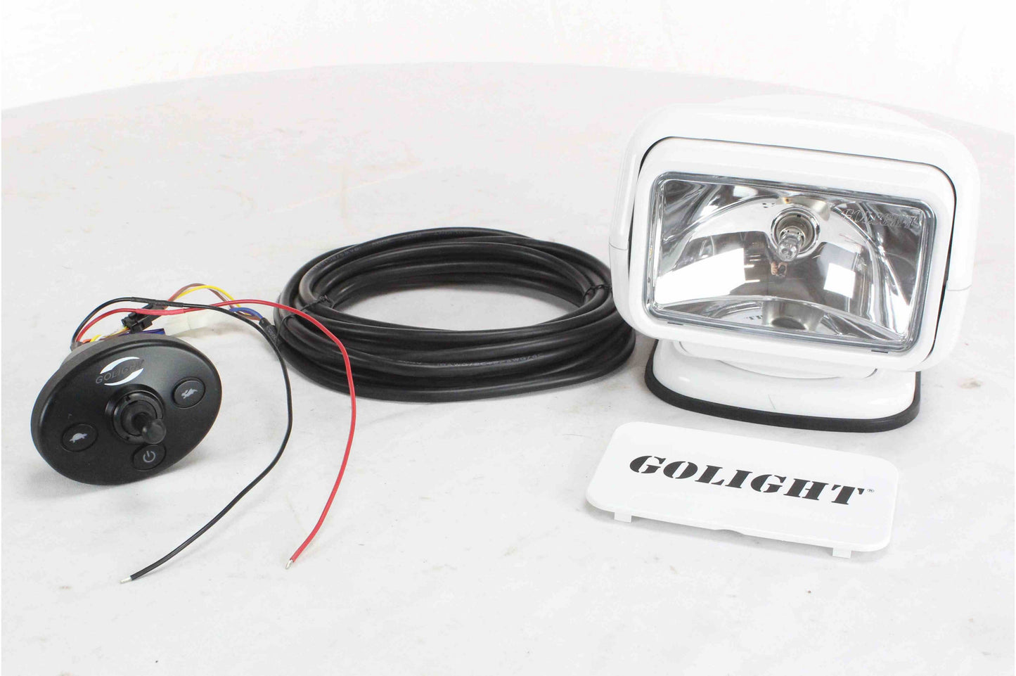 Larson Golight Stryker 3020 Remote Controlled Spotlight w/ WIRED DASH MOUNT CONTROLLER - White - PuriLite