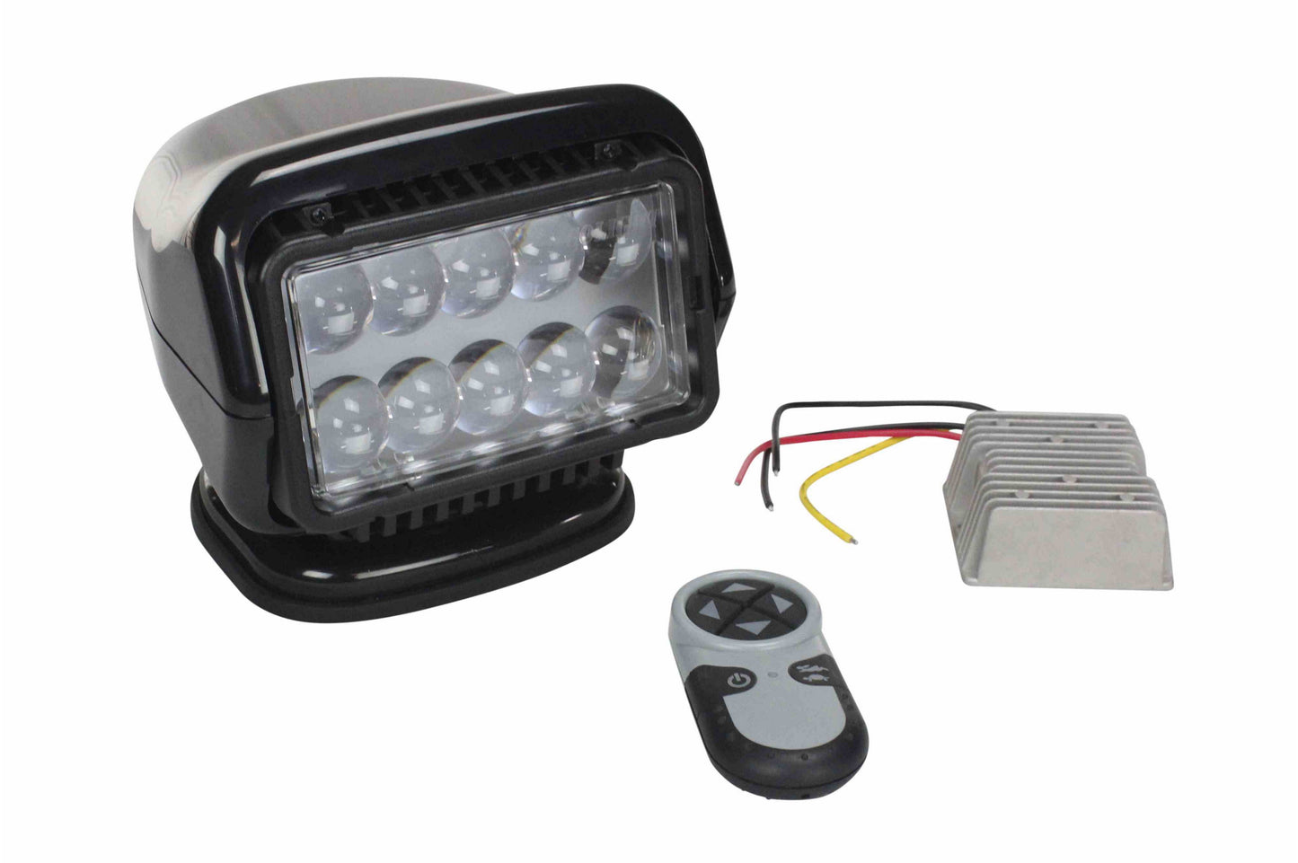 Larson 36 Watt Golight Stryker Wireless Remote Control LED Spotlight - 24 Volt DC - Black - Permanent Mount - PuriLite