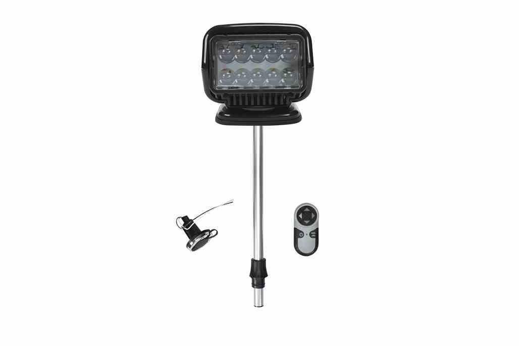 Larson LED Golight Stryker Wireless Spotlight w/ Remote Control - 900ft Beam - Perko/Bow Stanchion Mount - PuriLite