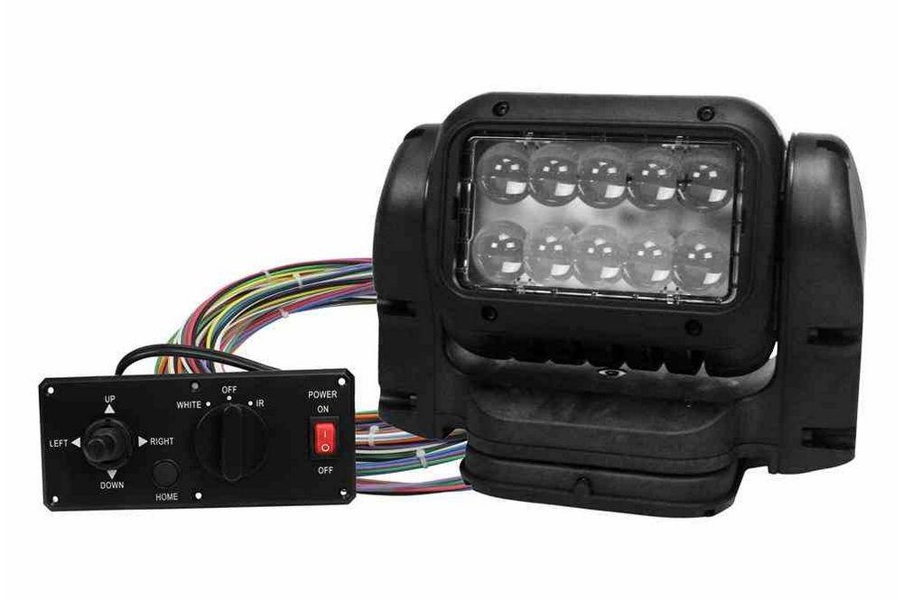 24 Volt Visible/Infrared LED Remote Control Floodlight - Permanent Mount - Dash Remote - PuriLite