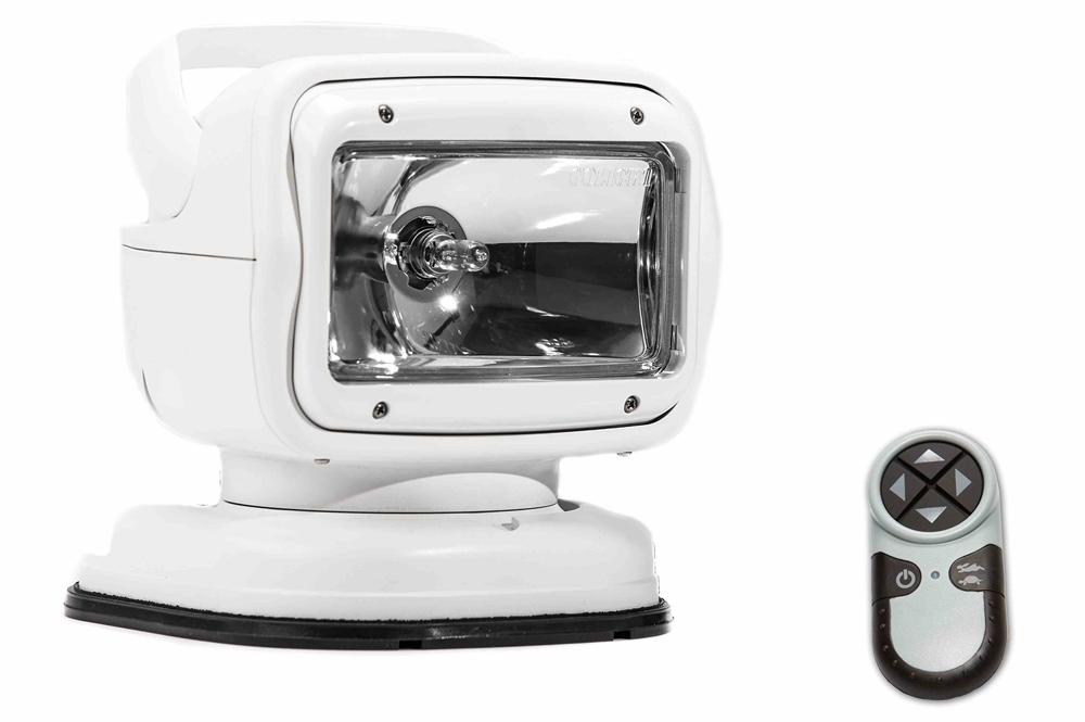 65W Golight Radioray Portable Remote Control Spotlight - 225,000 Candela - Permanent Shoe - White - PuriLite