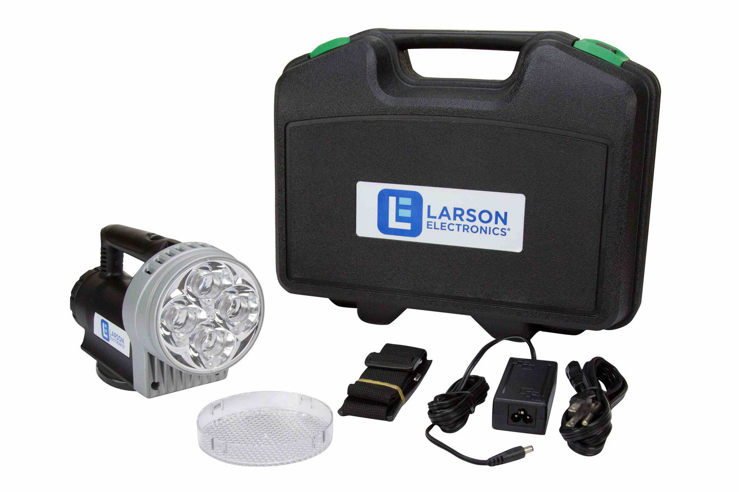 Larson 24 Watt Rechargeable Handheld LED Spotlight w/Magnetic Base - 2700 Lumens - Li-Ion Battery - PuriLite
