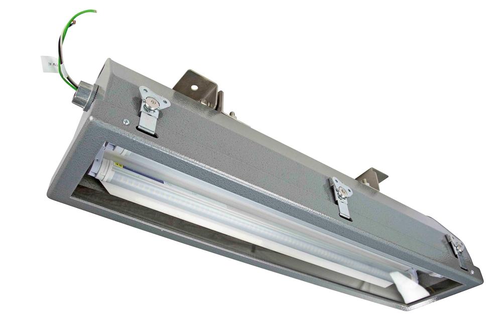 Explosion Proof LED Pivoting Light - C1D2 - 2-foot, 2-lamp - Switch - LED T series Style (Fluorescent Replacement) - PuriLite