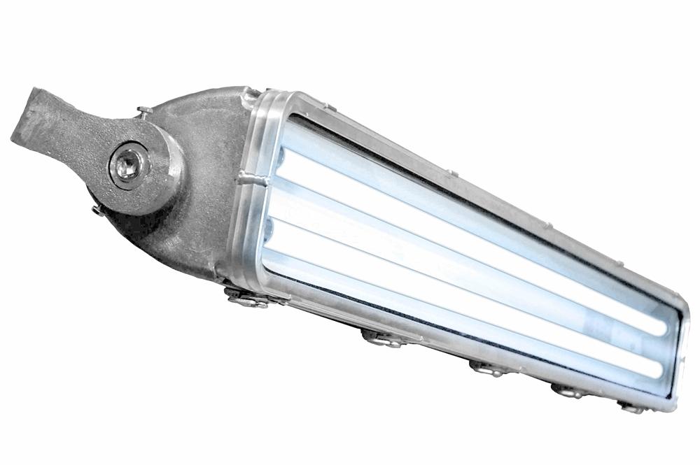 Class 1 Division 2 Fluorescent Light - 4 foot 2 lamp - UV bulbs - Glass Lens - PuriLite
