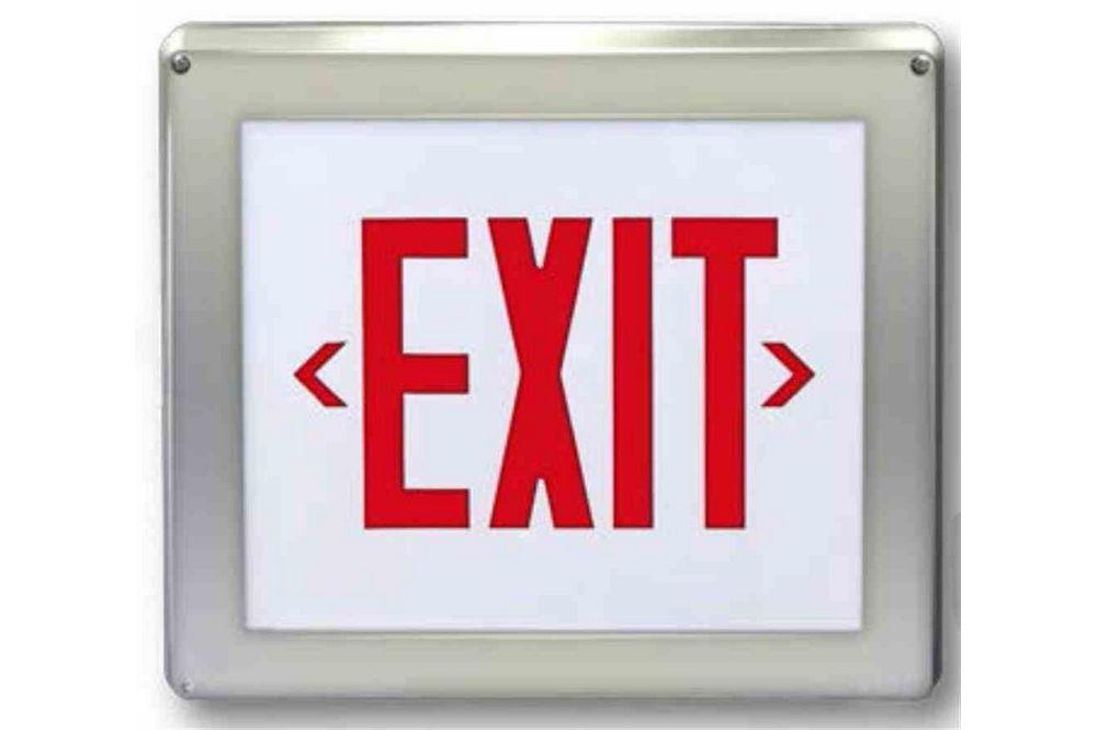 Hazardous Location Emergency Remote Exit Sign - Class I, Division 2 - NEMA 4X - 120V/277VAC - PuriLite