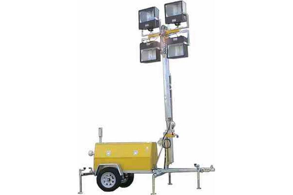 6,000 Watt, Air Cooled Diesel Generator - 30' Telescoping Tower - 4, 1000W Metal Halide Lights - PuriLite