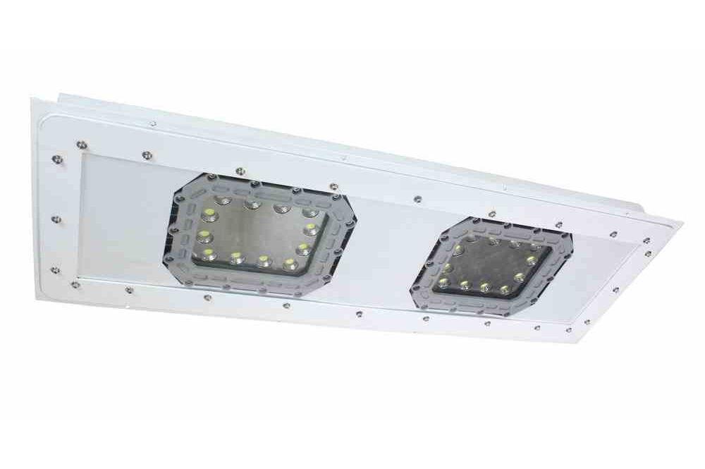 Low Profile Explosion Proof LED Light - 2x4 Lay-In Troffer Class 1/2 Div 1/2 Paint Spray Booth Rated - PuriLite