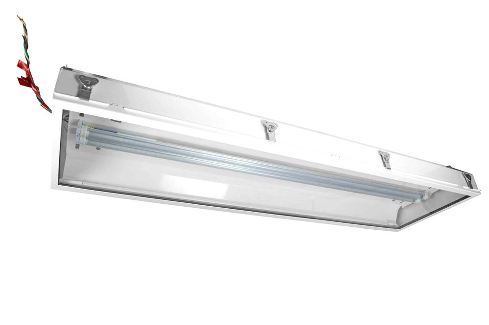 Hazardous Location LED Lighting - 4' 2 Lamp Fixture - LED Bulb - Polycarbonate Lens - C1D2 & C2D2 - PuriLite
