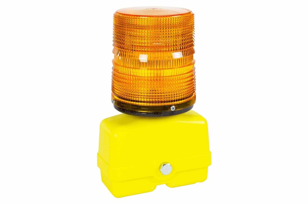 Heavy Duty Portable Warning Light - Amber Battery Powered Strobe - Visual Safety Signal Light - PuriLite
