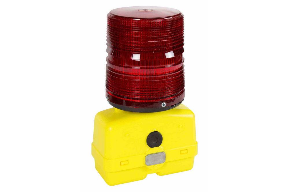 Heavy Duty Portable Warning Light - Red Battery Powered Strobe - Visual Safety Signal Light - PuriLite