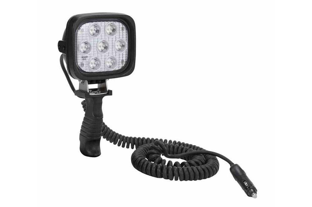 Handheld LED Light Emitter - 600' Spot Beam - 9-42 Volts DC - 7, 3-Watt CREE LEDs - 16' Coil Cord - PuriLite