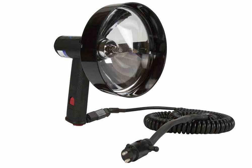 100W Handheld Halogen Spotlight - 5 Million Candlepower - Spot/Flood - 16' Cord w/ 2-Pin Marine Plug - PuriLite