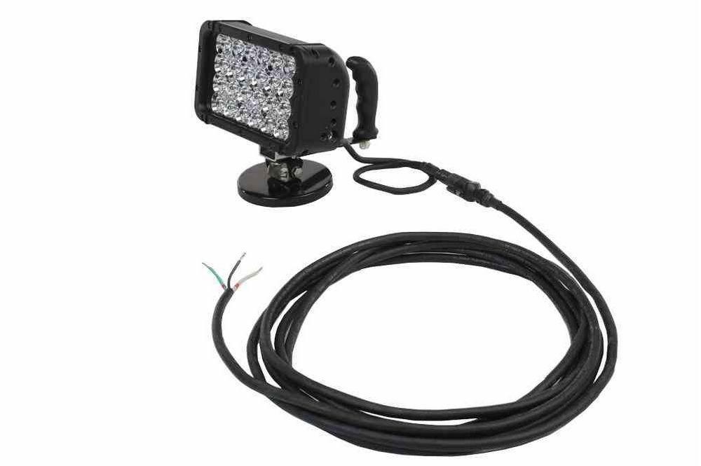 72 Watt Handheld LED Light w/ Magnetic Base - Visible/IR Light- 24 LEDs - 9-42V DC - 32' Cord - MRAP - PuriLite