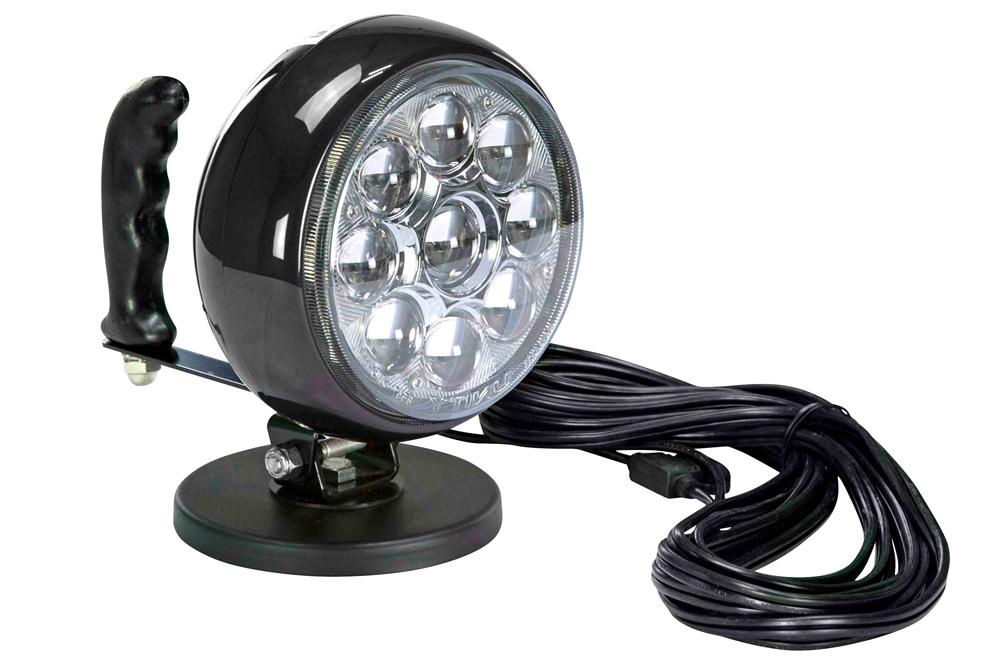 Hand Magnetic LED Spotlight - Adjustable Tilting Base - 30 Watts - 215,000 Candlepower - PuriLite