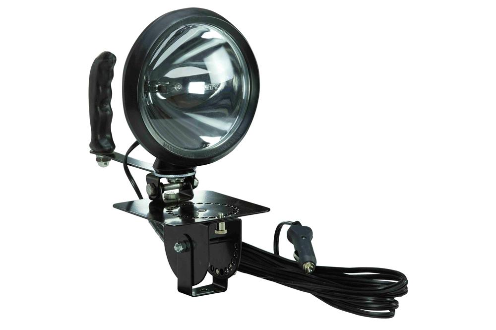 100W Sealed Beam HIR Spotlight - Adjustable Locking Base w/ Handle - 12 Mil Candlepower - 750' Beam - PuriLite