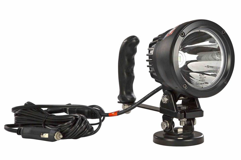Hand Magnetic LED Spotlight - Adjustable Tilting Base - 25 Watts - 1000' Spot Beam - PuriLite