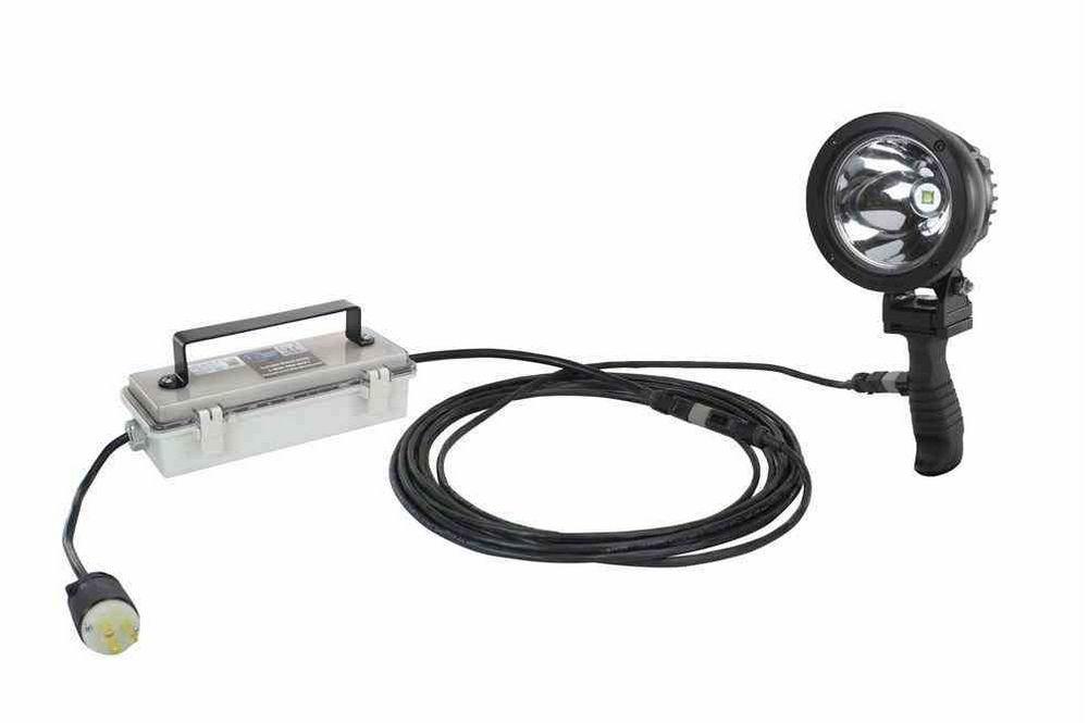 25W High Intensity Handheld Spotlight - 120-277VAC - 1000 Foot Spot Beam - 4.5" OD Light Head - PuriLite