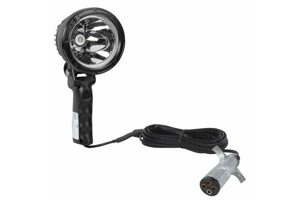 25W Handheld LED Hunting Spotlight - 6 Million Candlepower - 12-32V DC - 1000' Beam - Trailer Plugs - PuriLite